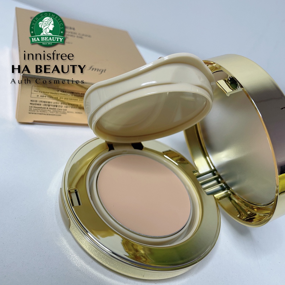 Phấn nền dạng kem The Face Shop dưỡng da chống lão hóa chống nắng fmgt Gold Collagen Ampoule Cover Cake SPF50 PA+++