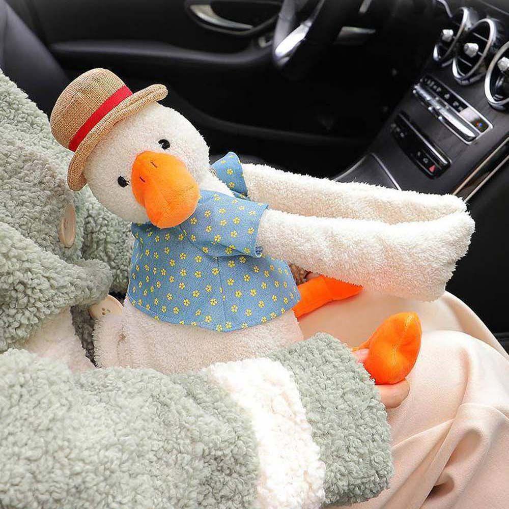 Hộp Đựng Khăn Giấy Treo Xe Hơi Đa Năng Hình Vịt QUINTON Dễ Thương Ốp