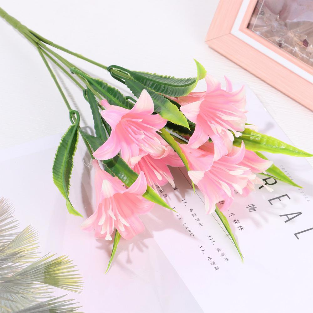 Bó Hoa Loa Kèn Giáo 7 Lá 33cm Trang Trí Tiệc Cưới