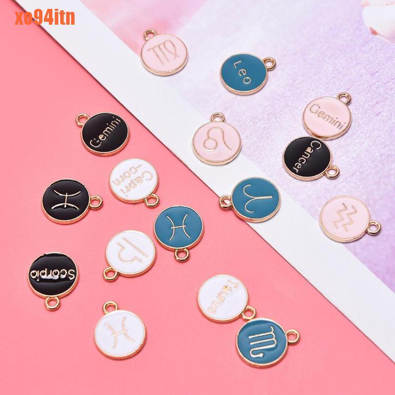 Bộ 12 Mặt Dây Chuyền Hình Chòm Sao Tráng Men