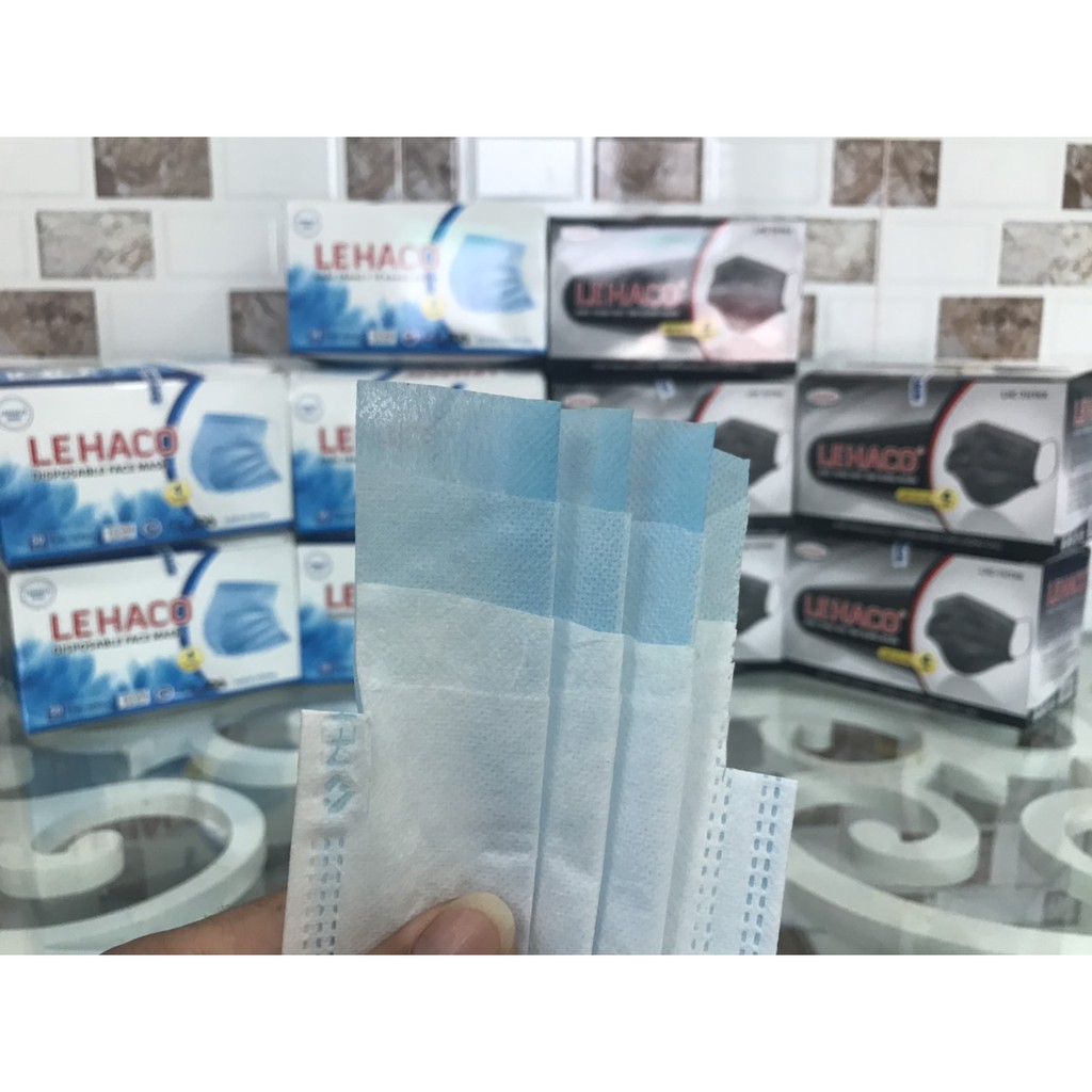 Khẩu Trang Y Tế 4 Lớp Kháng Khuẩn Cao Cấp Than Hoạt Tính LEHACO  50 cái / 1 hộp | BigBuy360 - bigbuy360.vn
