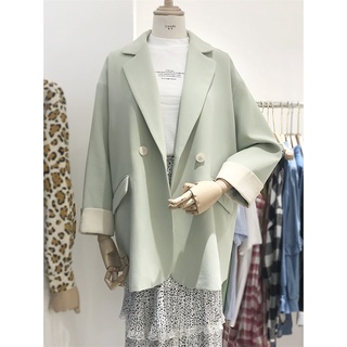 Sẵn Mint-M(Hàng Đẹp)Ảnh thật 8 hình cuối-Áo khoác vest blazer form rộng thời trang Hàn Quốc