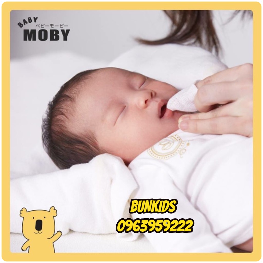 Gạc rơ lưỡi Baby Moby cho bé sơ sinh (50 miếng) [ CHÍNH HÃNG MOBY ]