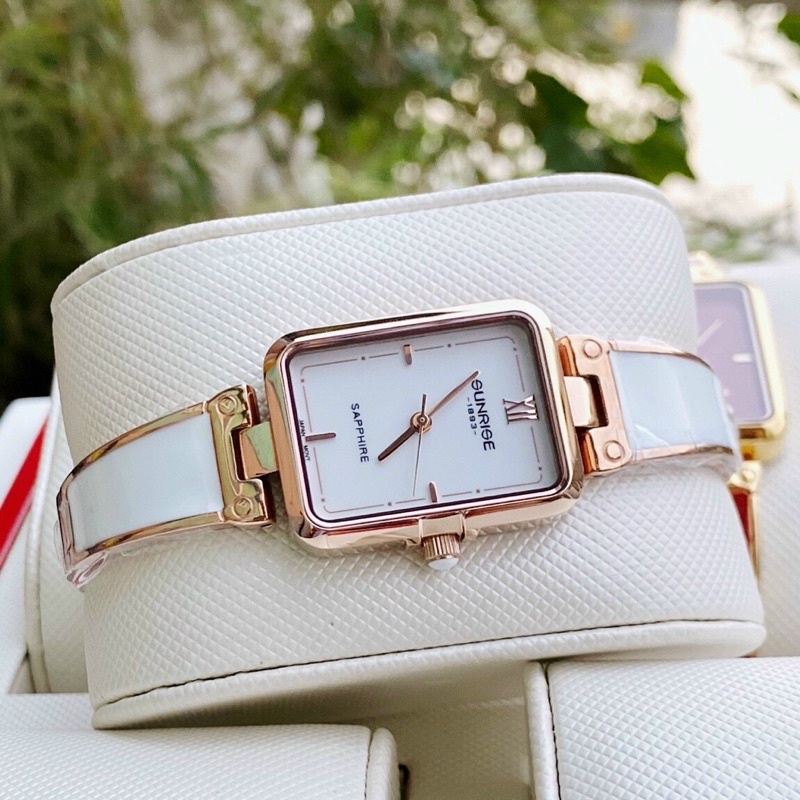 Đồng hồ nữ SUNRISE 9990SA, VT Vành Đá sang trọng,full hộp thẻ chính hãng, Kính Sapphre