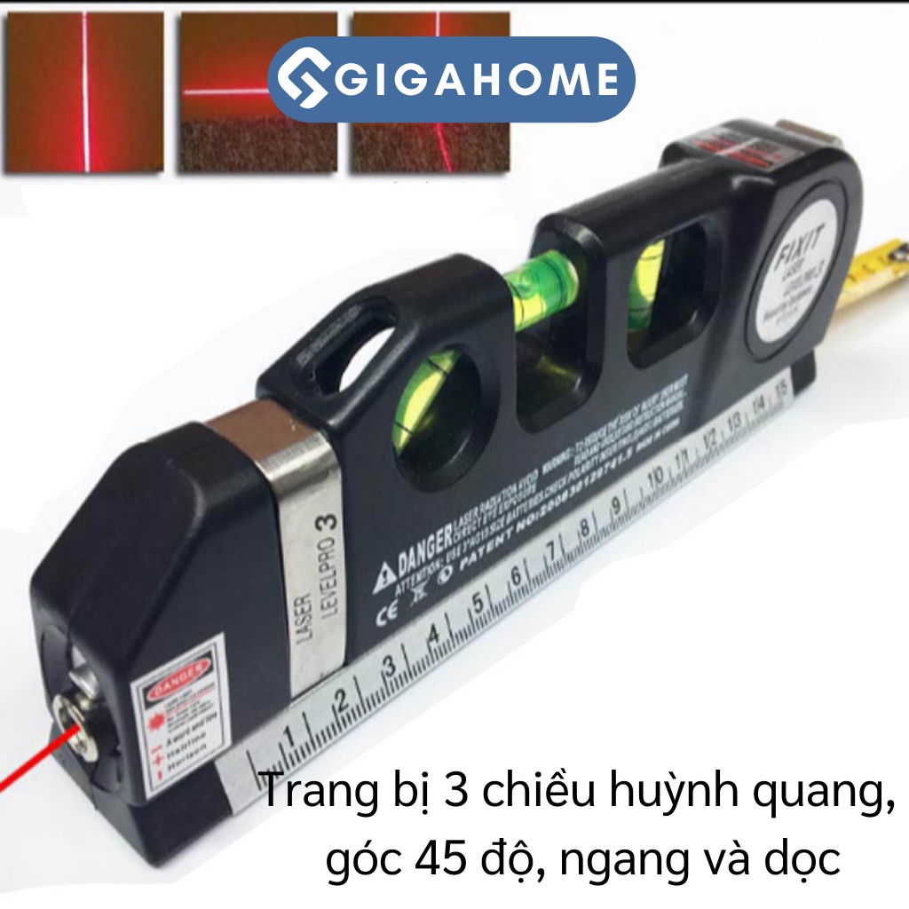 Thước Thủy Nivo Cân Mực Laser Đa Năng GIGAHOME Thước Kéo 4543