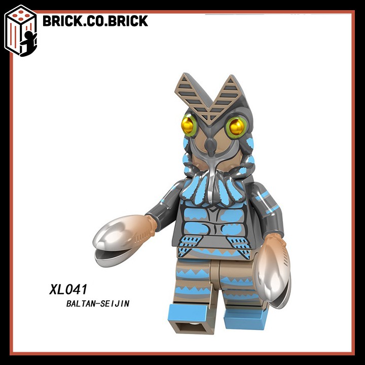 Đồ chơi Lắp ráp Nonlego Baltan Seijin and Masked Rider &amp; Kamen Rider Mô hình Minifigure Ultraman XL039-XL042