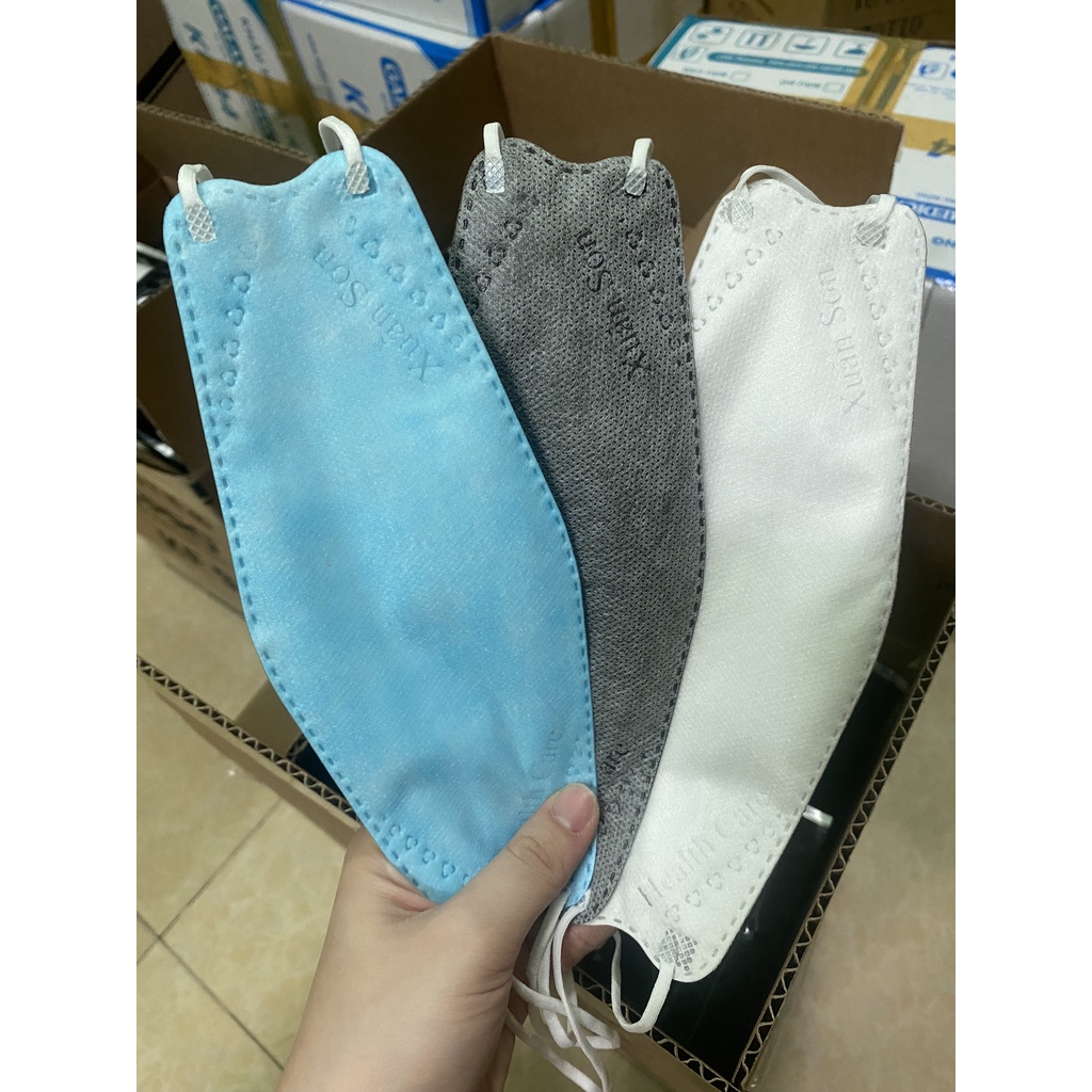 Khẩu trang KF94 4D XS Pro Xuân Sơn 4 lớp có màng lọc kháng khuẩn - 1 túi zip 10 cái