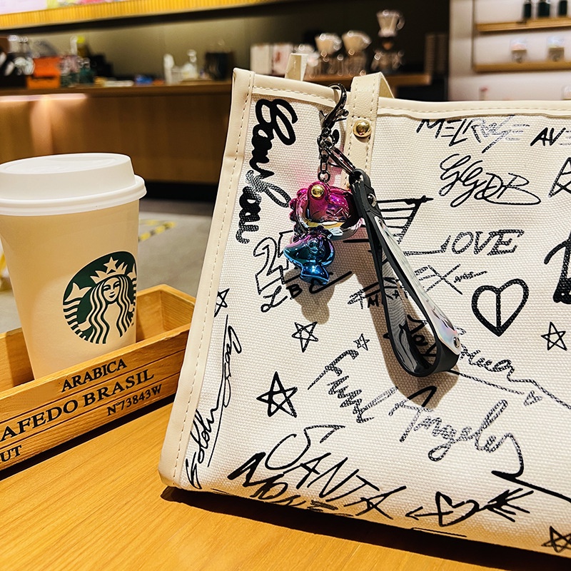 Móc Khóa Khủng Long Mạ Điện Màu gradient Sáng Tạo