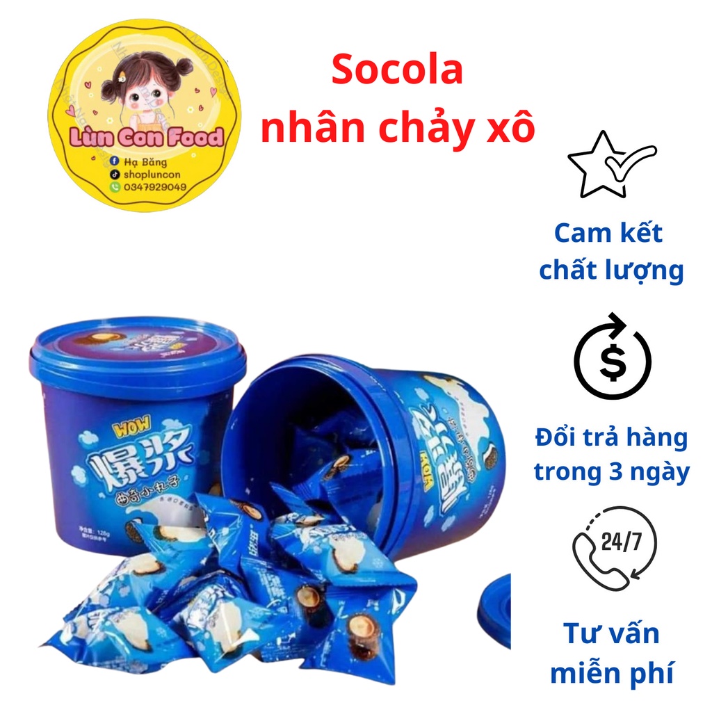 SOCOLA NHÂN CHẢY XÔ ❤ FREESHIP❤ BÁNH OREO SOCOLA NHÂN CHẢY XÔ - Lùn Con Food