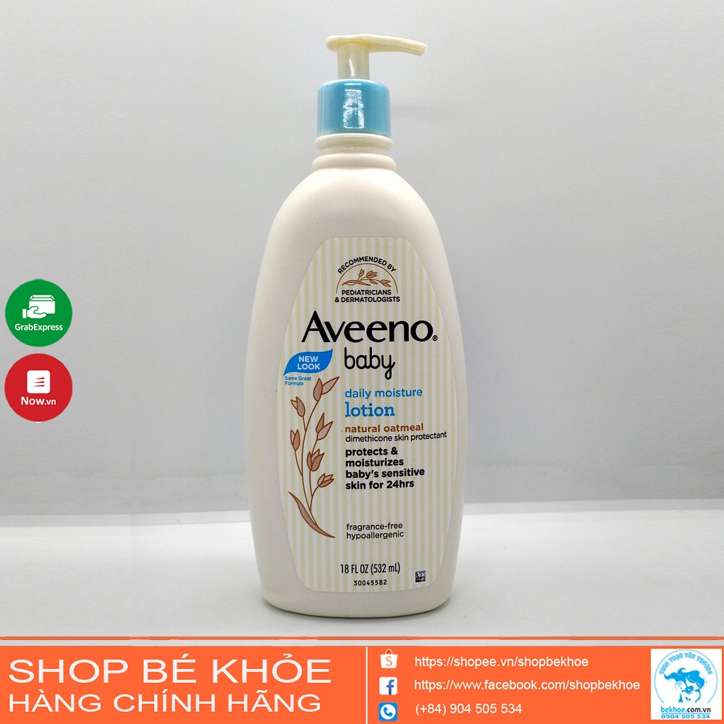 Sữa tắm gội yến mạch Aveeno Baby Wash &amp; Shampoo 532ml