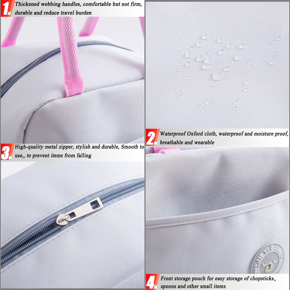 Túi đựng đồ ăn trưa cách nhiệt diện tích rộng cho học sinh