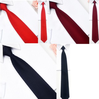 Cà vạt kiểu dây buộc màu trơn chất liệu polyester