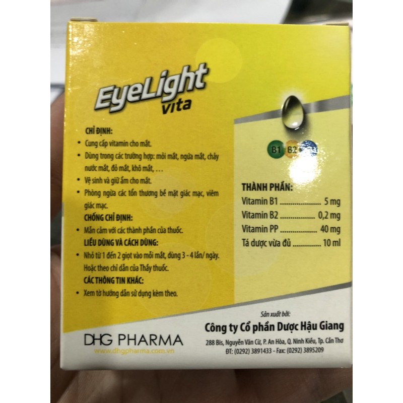 DUNG DỊCH DƯỠNG MẮT EYELIGHT XANH, VÀNG 15ml