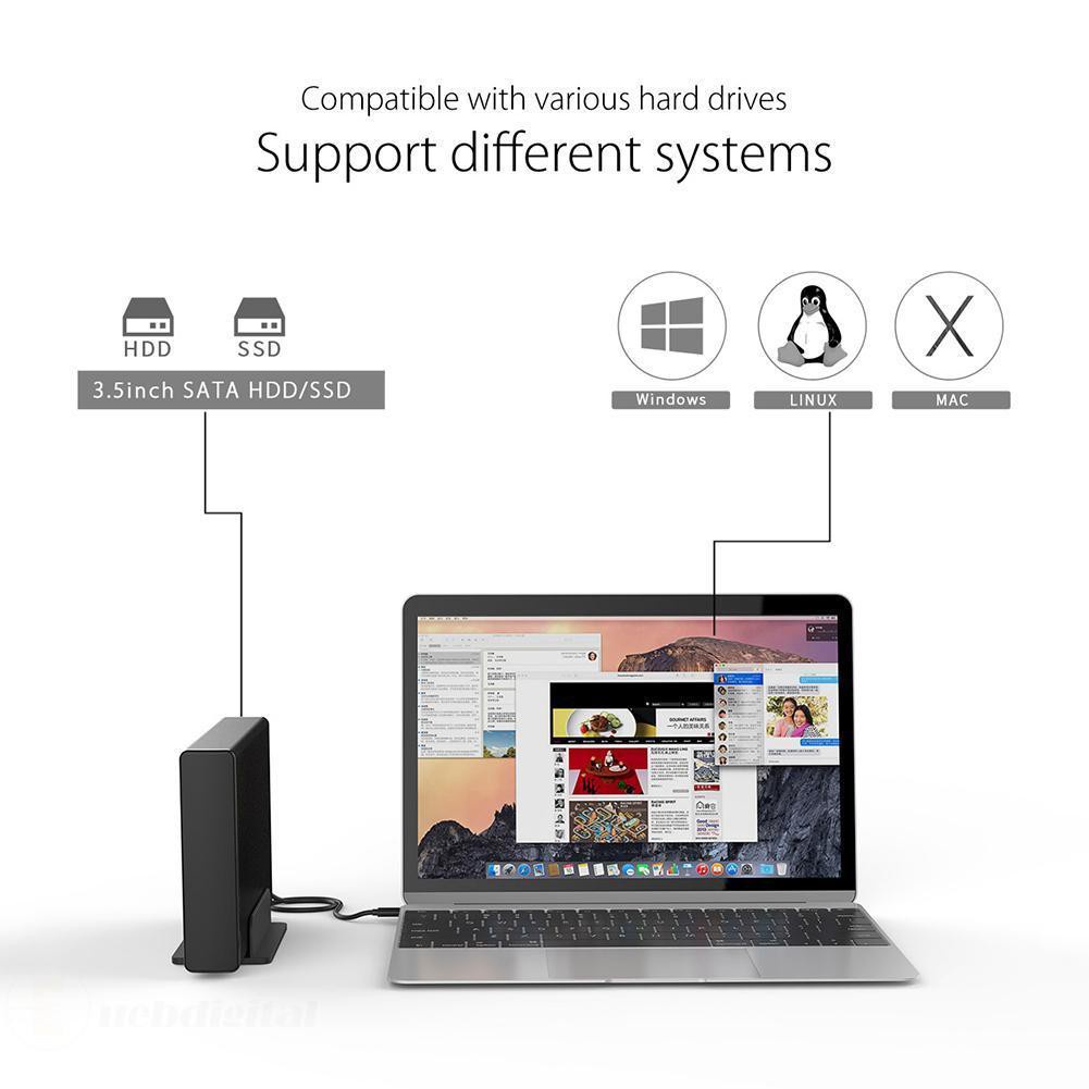 Hộp Đựng Ổ Cứng Ngoài Orico 7688c3 3.5 Inch Type-C Usb3.1 | BigBuy360 - bigbuy360.vn