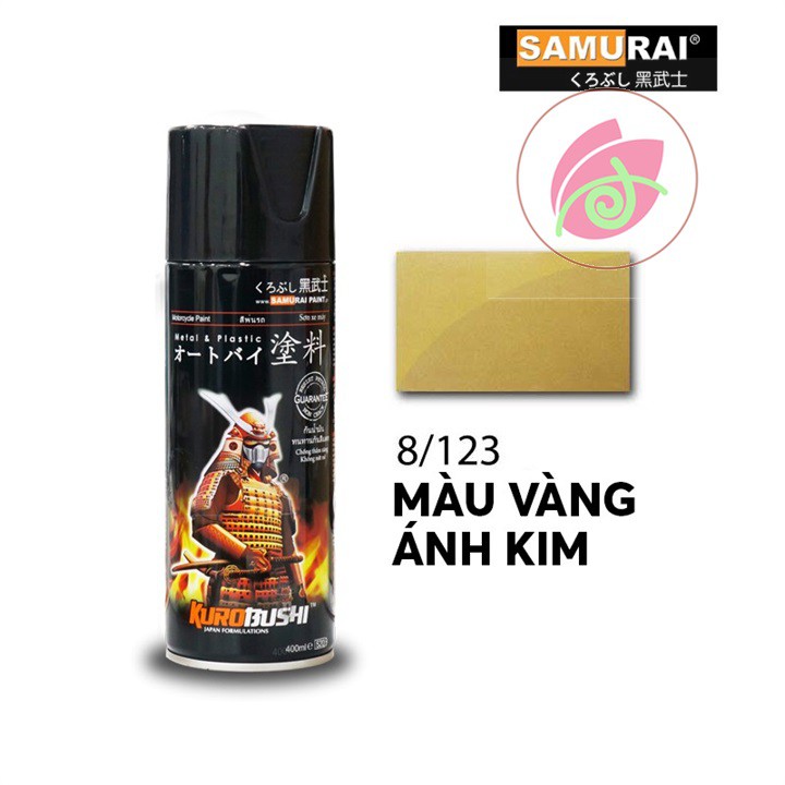 Combo sơn xịt màu vàng ánh kim 123 Samurai