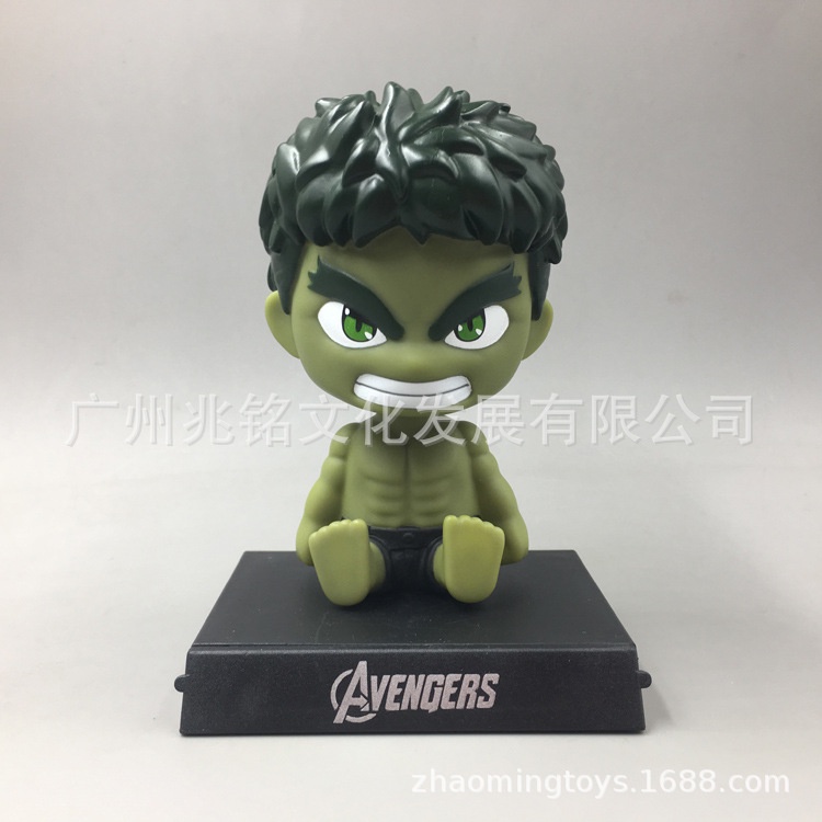 Mô hình người khổng lồ xanh Hulk - Mô hình Chibi lắc đầu trang trí taplo ô tô, trang trí bàn học, giá đỡ điện thoại