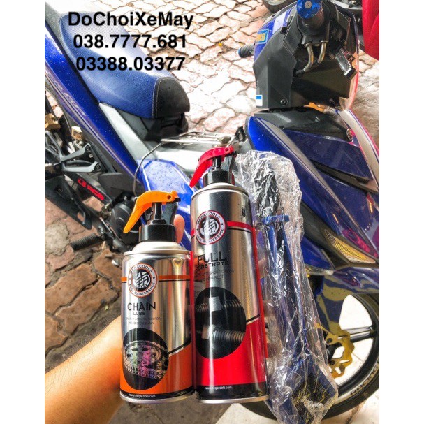 [Rẻ Vô Địch] Combo Megacools 300ml + 500ml Chainlube hoặc Ultralube Molywax và Penetrate tặng bàn chải . DoChoiXeMay