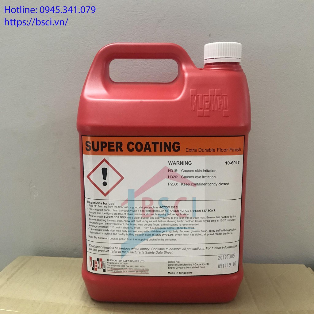 Hóa chất phủ bóng sàn Supper coating