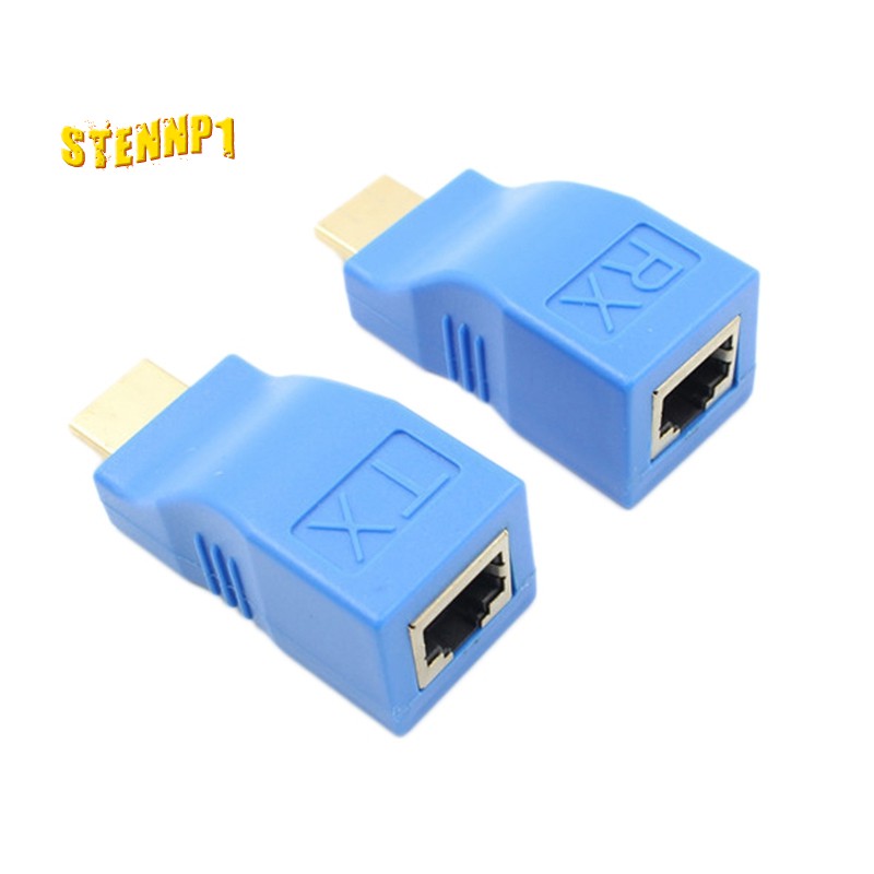 Cáp Chuyển Đổi Mở Rộng Hdmi Sang Rj45 Lan Tx Rx Cat5E Cat6 Ethernet V1.4 30m 4k Hd Tv 1080p