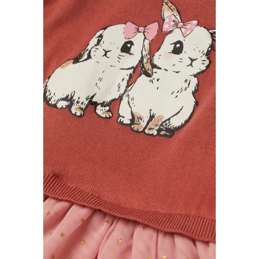 Váy Len Tutu Bé Gái Thỏ Cam HaM