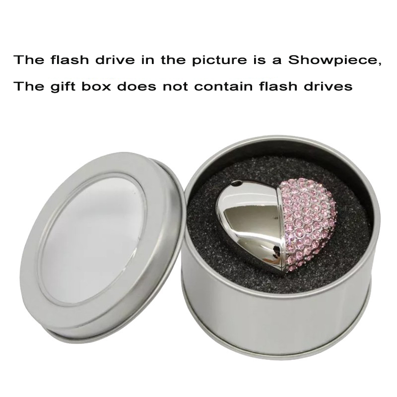 Usb Dung Lượng 16gb 32gb 64gb Hình Trái Tim / Chiếc Lá / Trái Tim Bằng Kim Loại Đính Đá Pha Lê | BigBuy360 - bigbuy360.vn