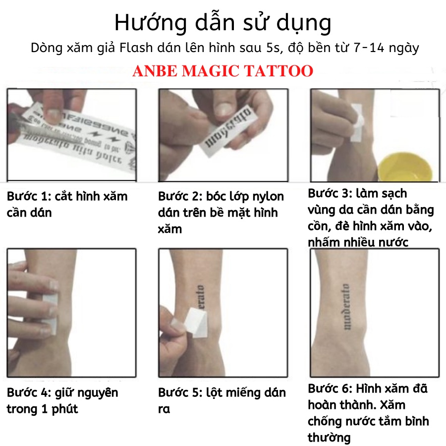 [ Anbe Tattoo] Xăm dán Henna nâu(BẢNG TO) - Hena Tattoo (mua 3 tặng 1)