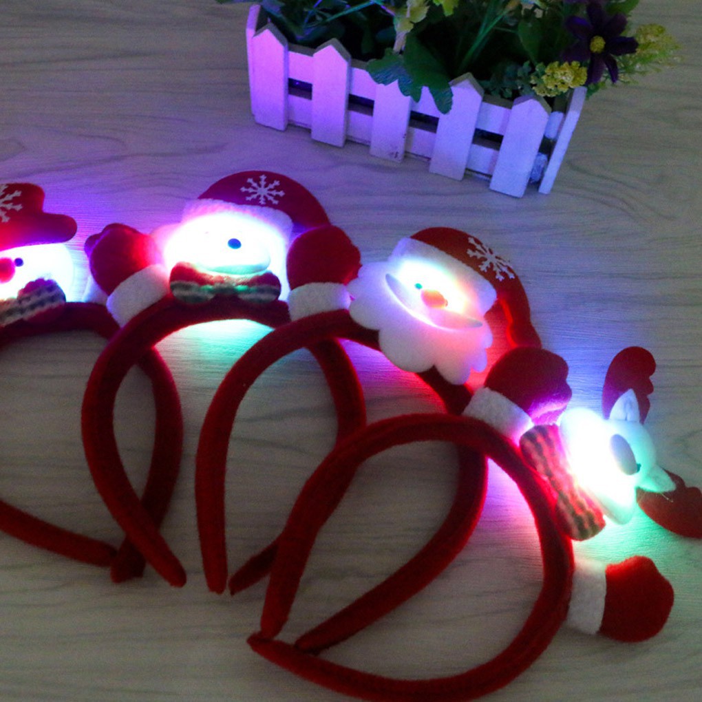Christmas Hair Clasp with lamp Headband Hair Band Headwear for Children