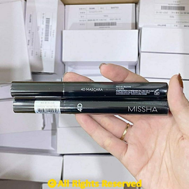 (GRAB / NOWSHIP) (DATE 16-08-2022) Mascara Làm Dày Mi Không Lem Missha 4D Mascara