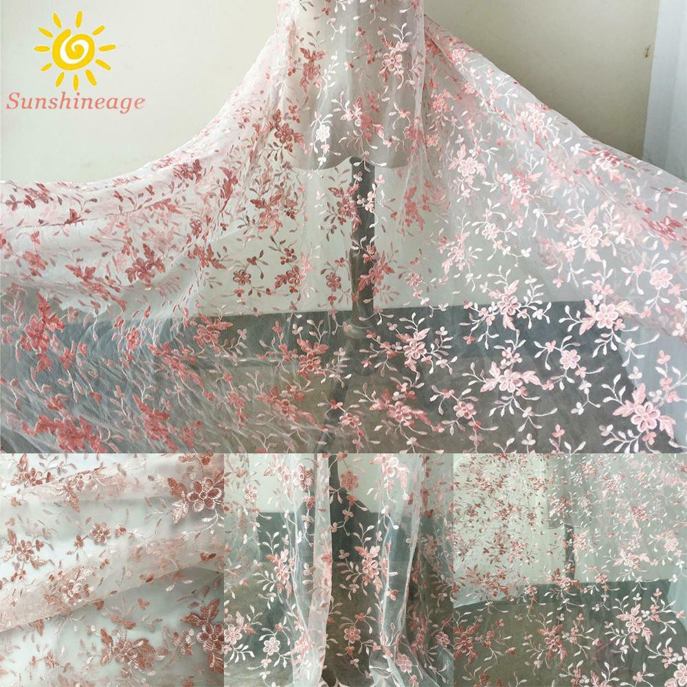 Vải Lưới Thêu Hoa Xinh Xắn 91x135cm