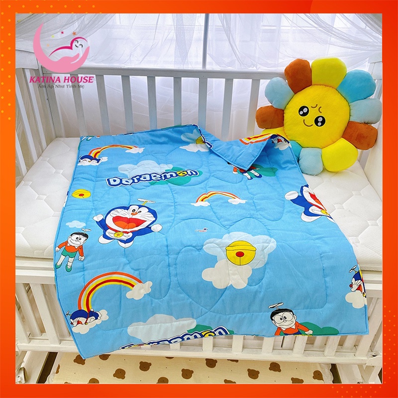 Mền cho bé vải cotton Thắng Lợi 75x95cm, mềm mát, thấm hút mồ hôi tốt, nhiều họa tiết hoạt hình thân thuộc gần gũi