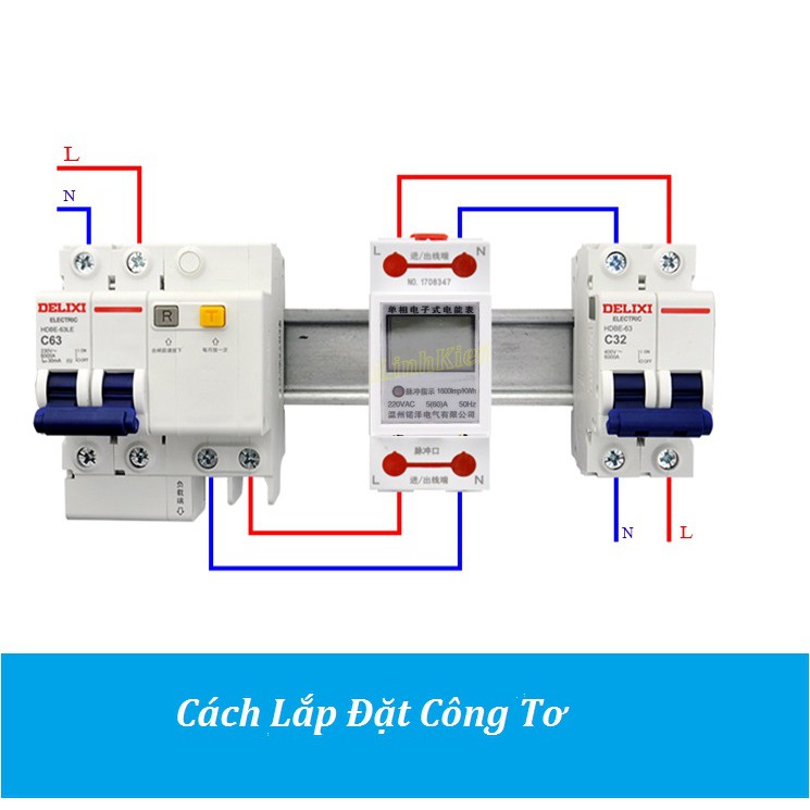 Công tơ điện tử, thiết bị đo công suất SAITON ABB 65A