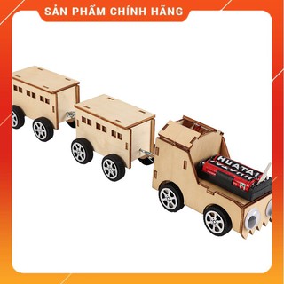 Đồ chơi khoa học STEAM tự làm tàu hỏa 3 toa bằng gỗ, kích thích sáng tạo và phát triển trí tuệ cho bé