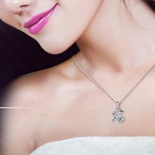 Dây Chuyền Mặt Cá Heo Đính Đá Pha Lê