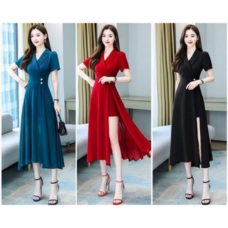 ĐẦM XÒE CỔ VEST XẺ TÀ 2065