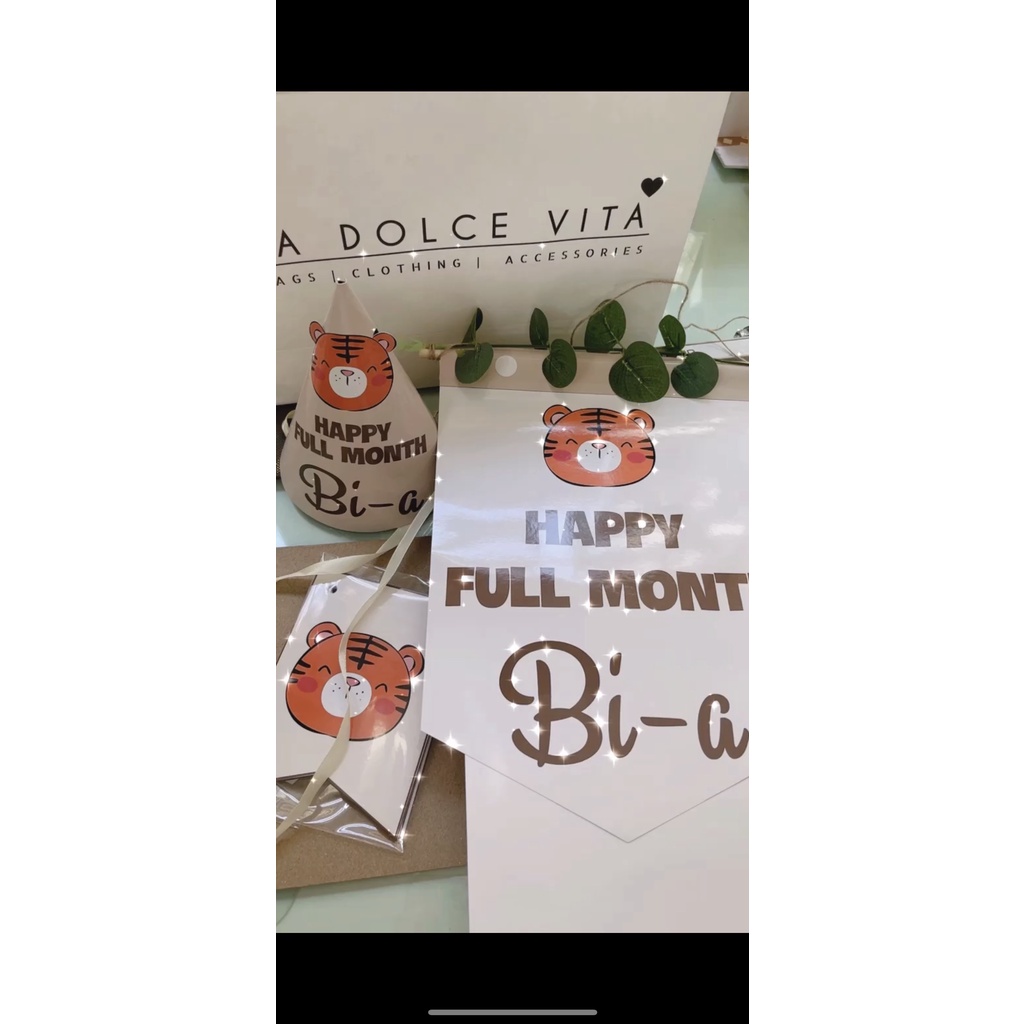 Mũ fullmonth & birthday in tên bé phong cách hàn quốc