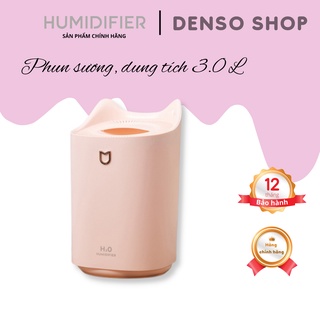 Máy phun sương cao cấp, dung tích 3 lít, tạo độ ẩm không khí, làm mát không khí, cổng cắm USB tiện lợi