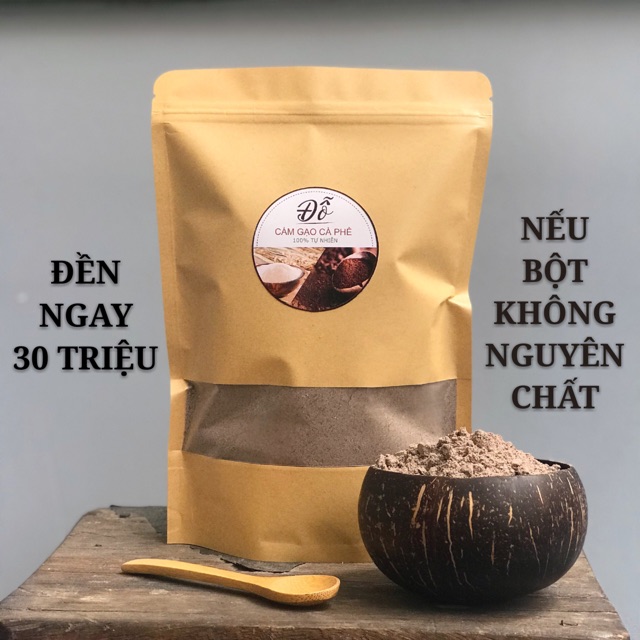 100G; 250G bột cám gạo cà phê handmade tắm trắng, mặt nạ dưỡng da, tẩy tế bào chết cho mặt và toàn thân hiệu quả