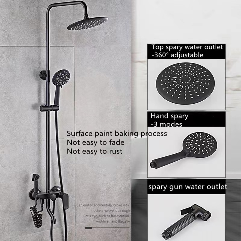 Vòi Hoa Sen Áp Suất Cao 4 Trong 1 Bằng Thép Không Gỉ 304