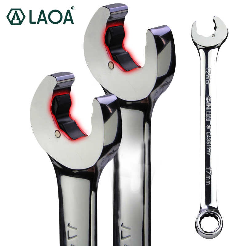 Cờ lê vòng miệng ratchet LAOA, chất liệu thép CR-V độ bền cao, chống trơn trượt, thao tác nhanh