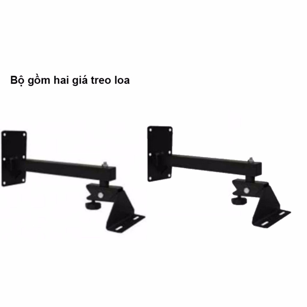 Giáo treo loa móc nghiêng kèm ốc vít tải trọng 45kg - 1 cặp