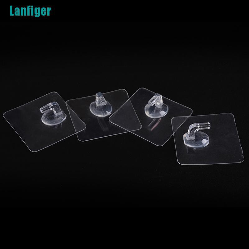 Set 4 Móc Dán Tường Trong Suốt Chịu Lực 2KG