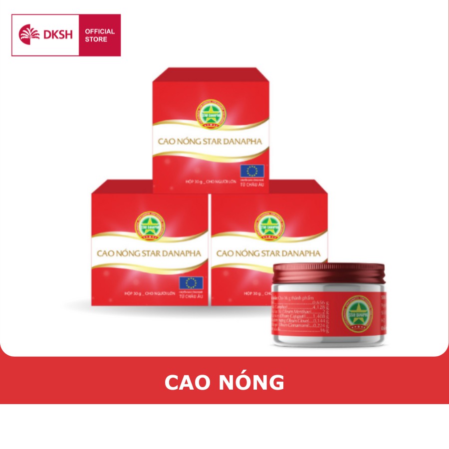 ( Hàng quà tặng không bán) Cao nóng Cao Sao Vàng STAR DANAPHA 16g