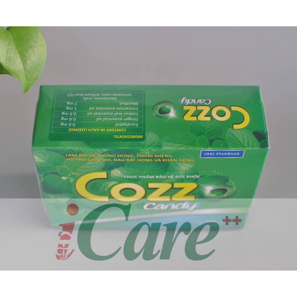 KẸO NGẬM HO BẠC HÀ COZZ CANDY (hộp 100 viên)