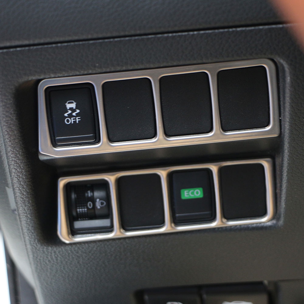 Khung Viền Công Tắc Điều Khiển Đèn Pha Bằng Thép Không Gỉ Cho Nissan X-Trail Xtrail T32 2013 + Qashqai J11 2014 +