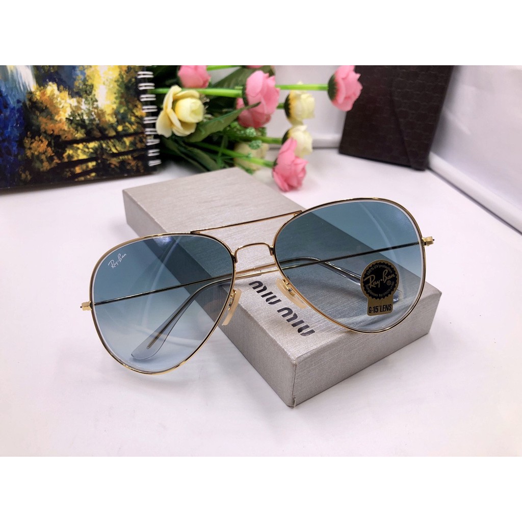 💯❤MẮT KÍNH THỜI TRANG❤💥 RAY BAN TRÒNG THỦY TINH 2 MÀU CÓ VÁNG S6570 💘❤ GỌNG MẠ VÀNG💛💛 SIÊU SANG CHẢNH❤💯