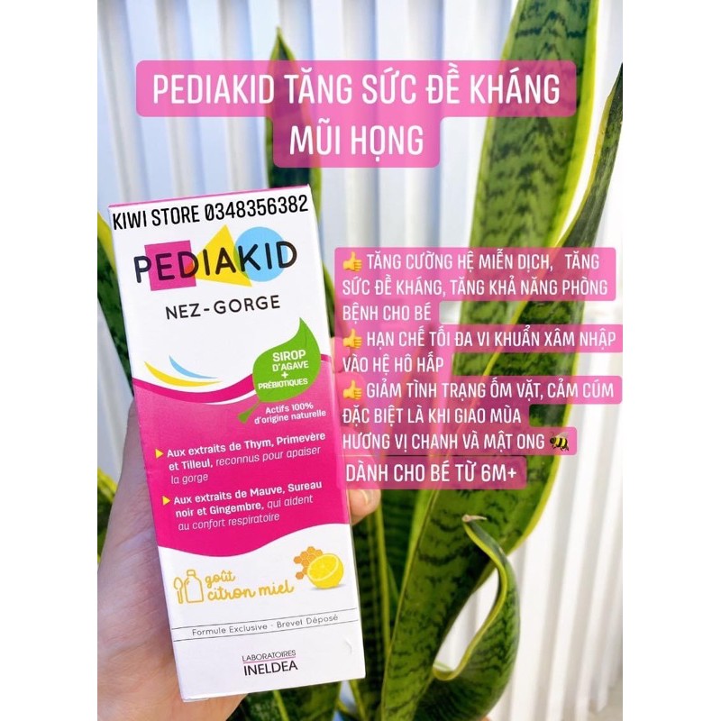 Pediakid Nez - Gorge tăng đề kháng mũi họng 6m+ (Pháp hàng air)