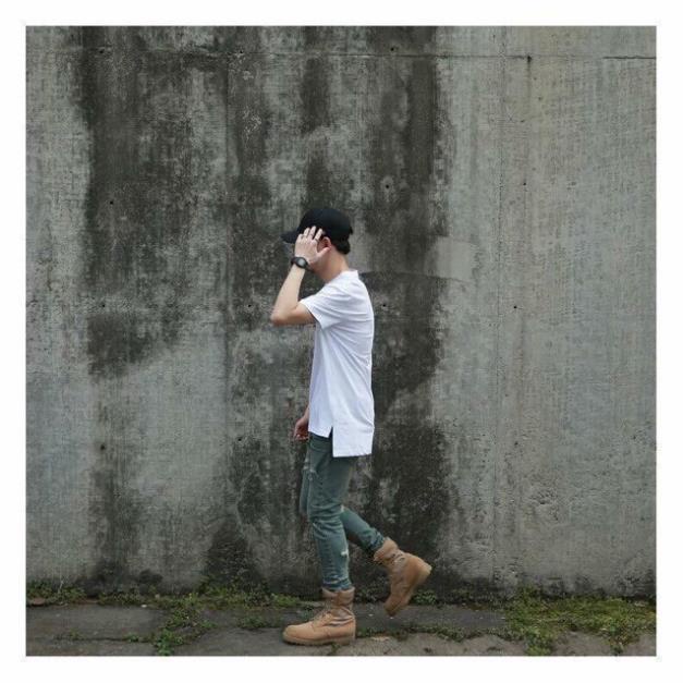 Áo thun longtee tà lệch LAYER màu đen và trắng form xẻ tà unisex streetwear streetwear