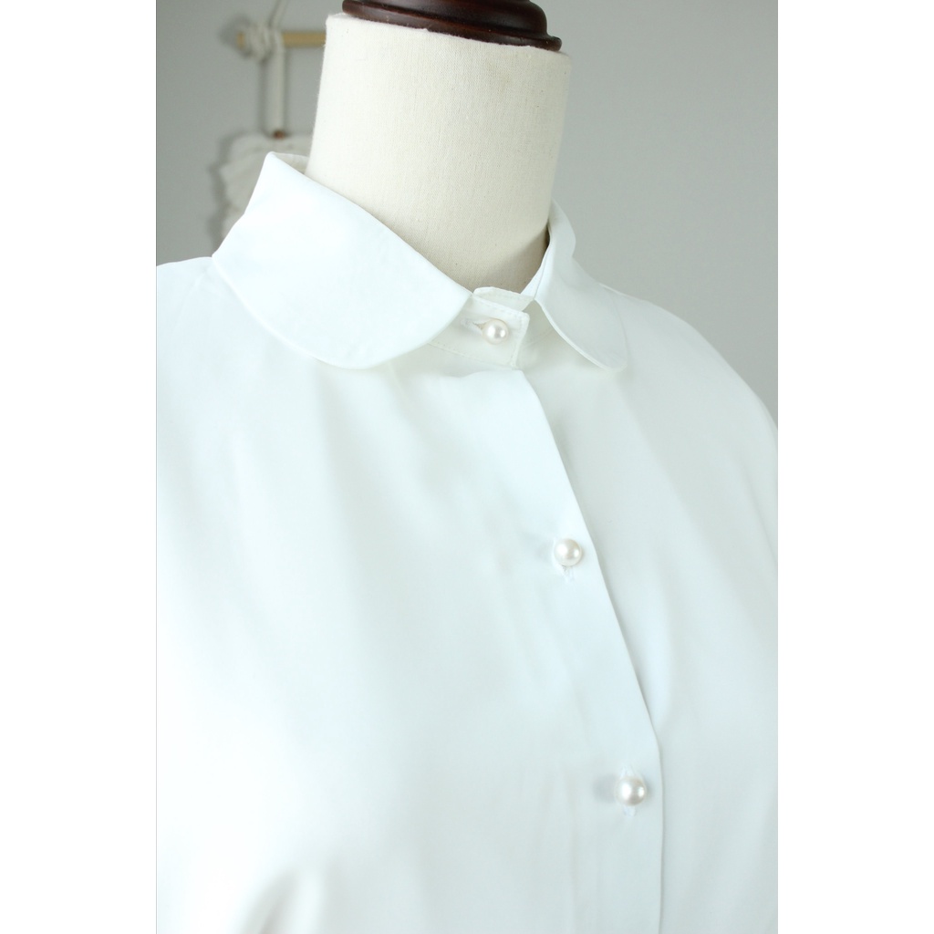 Set sơ mi cộc tay canh dơi chất vải lụa sịn cao cấp -  A34