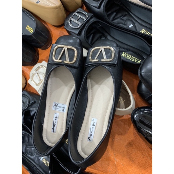 Giày bệt nữ mũi tròn bít búp bê đế bằng siêu nhẹ êm chân đi học đẹp rẻ thời trang