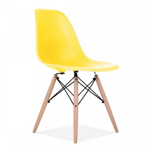 Ghế Nhựa Chân Gỗ Eames | BigBuy360 - bigbuy360.vn